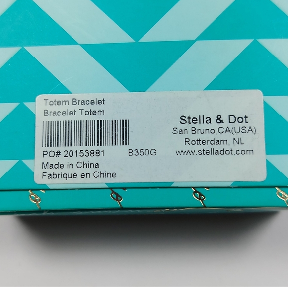 Stella & Dot Vintage Gold Semi-Precious Totem Bracelet NIB - Picture 11 of 12